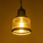 GLOBOSTAR® OLIVER 999-0187 Vintage Κρεμαστό Φωτιστικό Οροφής με Ντουί 1 x E27 AC 220-240V IP20 - Μελί & Μαύρο - Μ15 x Π15 x Υ21.5cm - Image 2