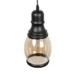 GLOBOSTAR® OLIVER 999-0188 Vintage Κρεμαστό Φωτιστικό Οροφής με Ντουί 1 x E27 AC 220-240V IP20 - Μελί & Μαύρο - Μ14 x Π14 x Υ30cm - Image 6