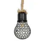 GLOBOSTAR® URBAN 999-0191 Vintage Κρεμαστό Φωτιστικό Οροφής με Ντουί 1 x E27 AC 220-240V IP20 - Μαύρο & Μπεζ - Μ15 x Π15 x Υ80cm - Image 6