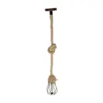 GLOBOSTAR® CAMBER 999-0200 Vintage Κρεμαστό Φωτιστικό Οροφής με Ντουί 1 x E27 AC 220-240V IP20 - Χάλκινο & Μπεζ - Μ12 x Π12 x Υ80cm - Image 4