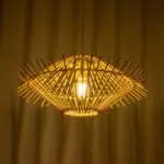 GLOBOSTAR® SASSO 999-0201 Boho Κρεμαστό Φωτιστικό Οροφής με Ντουί 1 x E27 AC 220-240V IP20 - Μπεζ - Μ50 x Π50 x Y23cm - Image 2
