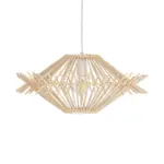 GLOBOSTAR® SASSO 999-0201 Boho Κρεμαστό Φωτιστικό Οροφής με Ντουί 1 x E27 AC 220-240V IP20 - Μπεζ - Μ50 x Π50 x Y23cm - Image 4