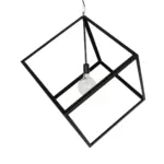 GLOBOSTAR® CUBE 999-0215 Μοντέρνο Κρεμαστό Φωτιστικό Οροφής με Ντουί 1 x E27 AC 220-240V IP20 - Μαύρο - Μ70 x Π70 x Υ87cm - Image 4