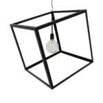 GLOBOSTAR® CUBE 999-0215 Μοντέρνο Κρεμαστό Φωτιστικό Οροφής με Ντουί 1 x E27 AC 220-240V IP20 - Μαύρο - Μ70 x Π70 x Υ87cm - Image 5
