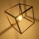GLOBOSTAR® CUBE 999-0216 Μοντέρνο Κρεμαστό Φωτιστικό Οροφής με Ντουί 1 x E27 AC 220-240V IP20 - Χάλκινο - Μ70 x Π70 x Υ87cm - Image 2