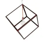 GLOBOSTAR® CUBE 999-0216 Μοντέρνο Κρεμαστό Φωτιστικό Οροφής με Ντουί 1 x E27 AC 220-240V IP20 - Χάλκινο - Μ70 x Π70 x Υ87cm - Image 4