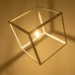 GLOBOSTAR® CUBE 999-0217 Μοντέρνο Κρεμαστό Φωτιστικό Οροφής με Ντουί 1 x E27 AC 220-240V IP20 - Λευκό - Μ70 x Π70 x Y87cm - Image 2