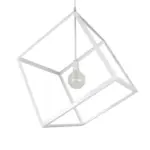 GLOBOSTAR® CUBE 999-0217 Μοντέρνο Κρεμαστό Φωτιστικό Οροφής με Ντουί 1 x E27 AC 220-240V IP20 - Λευκό - Μ70 x Π70 x Y87cm - Image 6