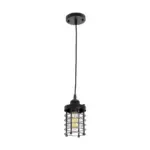 GLOBOSTAR® DARSEY 999-0227 Vintage Κρεμαστό Φωτιστικό Οροφής με Ντουί 1 x E27 AC 220-240V IP20 - Μαύρο - Μ10 x Π10 x Υ19cm - Image 3