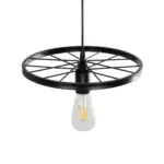 GLOBOSTAR® CASTOR 999-0228 Vintage Κρεμαστό Φωτιστικό Οροφής με Ντουί 1 x E27 AC 220-240V IP20 - Μαύρο - Μ30 x Π30 x Υ11cm - Image 5