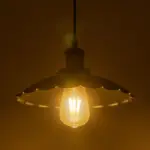 GLOBOSTAR® MARGI 999-0229 Vintage Κρεμαστό Φωτιστικό Οροφής με Ντουί 1 x E27 AC 220-240V IP20 - Μαύρο & Χρυσό - Μ26 x Π26 x Υ14cm - Image 2