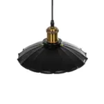 GLOBOSTAR® MARGI 999-0229 Vintage Κρεμαστό Φωτιστικό Οροφής με Ντουί 1 x E27 AC 220-240V IP20 - Μαύρο & Χρυσό - Μ26 x Π26 x Υ14cm - Image 6