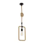 GLOBOSTAR® MALVERN 999-0234 Vintage Κρεμαστό Φωτιστικό Οροφής με Ντουί 1 x E27 AC 220-240V IP20 - Μαύρο & Μπεζ - Μ18.5 x Π4 x Υ41.5cm - Image 3