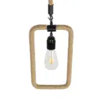 GLOBOSTAR® MALVERN 999-0234 Vintage Κρεμαστό Φωτιστικό Οροφής με Ντουί 1 x E27 AC 220-240V IP20 - Μαύρο & Μπεζ - Μ18.5 x Π4 x Υ41.5cm - Image 6