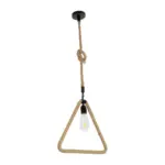 GLOBOSTAR® MALVERN 999-0235 Vintage Κρεμαστό Φωτιστικό Οροφής με Ντουί 1 x E27 AC 220-240V IP20 - Μαύρο & Μπεζ - Μ38 x Π4 x Υ42.5cm - Image 3