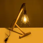 GLOBOSTAR® ELMA 999-0239 Μοντέρνο Επιτραπέζιο Φωτιστικό Πορτατίφ με Ντουί 1 x E27 AC 220-240V IP20 - Μπεζ & Μαύρο - Μ35 x Π20 x Υ43cm - Image 2
