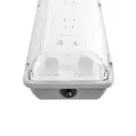 GLOBOSTAR® VIGAS 999-0250 Γραμμικό Βιομηχανικό Φωτιστικό Σκαφάκι Tri-Proof με Μεταλλικά Clips για 2 x Λάμπες T8 G13 90cm Τύπου Φθορίου LED Τροφοδοσίας Ενός Άκρου 120° AC 220-240V Αδιάβροχο IP65 - Γκρι με Διάφανο Κάλυμμα Πλαστικό PC - Μ100 x Π15 x Υ10cm - Image 5