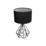GLOBOSTAR® DIAMOND 204-0083 Μοντέρνο Επιτραπέζιο Φωτιστικό Πορτατίφ με Ντουί 1 x E27 AC 220-240V IP20 - Μαύρο - Μ24,5 x Π24,5 x Υ40cm - Image 2