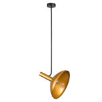 GLOBOSTAR® KATIE 00538 Μοντέρνο Φωτιστικό Οροφής με Ντουί 1 x E27 AC 220-240V IP20 - Μαύρο & Χρυσό - Μ30 x Π30 x Υ120cm - Image 2