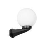 GLOBOSTAR® AGROS 61592 Μοντέρνο Φωτιστικό Τοίχου - Απλίκα με Ντουί 1 x E27 AC 220-240V Αδιάβροχο IP65 - Λευκό & Μάυρο - Μ20 x Π20 x Υ30cm - Image 2