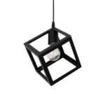GLOBOSTAR® DISE 201-0049 Μοντέρνο Κρεμαστό Φωτιστικό Οροφής με Ντουί 1 x E27 AC 220-240V IP20 - Μαύρο - Μ28 x Π28 x Υ29cm - Image 2