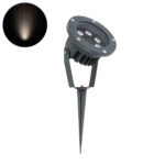 GloboStar® TREELIGHT-TZINA 90355 Σποτ Φωτισμού Ειδικό για Φυτά - Δέντρα με Βάση Κήπου / Καρφωτό LED 6W 570lm 10° DC 24V Αδιάβροχο IP65 L14 x W12.5 x H12.5cm Φυσικό Λευκό 4500K - Γκρι Ανθρακί - 3 Years Warranty - Image 2