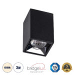 GLOBOSTAR® LUMINAR 60320 Downlight Σποτ LED 3W 420lm 36° AC 220-240V IP20 Φυσικό Λευκό 4500K - Osram SMD Chip & TÜV SÜD Driver - Μαύρο Ματ - Μ4.2 x Π4.2 x Υ6.6cm - 5 Χρόνια Εγγύηση - Image 2
