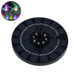 GLOBOSTAR® FOUNTAIN 71533 Διακοσμητικό Συντριβάνι LED 3W 90lm 120° DC 5V με Φωτοβολταϊκό Panel 5V 0.2W & Επαναφορτιζόμενη Μπαταρία Li-ion 3.2V 1500mAh Αδιάβροχο IP68 Πολύχρωμο RGB - Sanan Diode Chip - Μαύρο - 4 Μπέκ Ψεκασμού - Μ18 x Π18 x Υ8cm - 1 Χρόνο Εγγύηση - Image 2