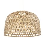 GLOBOSTAR® MANGEA 00717 Boho Κρεμαστό Φωτιστικό Οροφής με Ντουί 1 x E27 AC 220-240V IP20 - Μπεζ - Μ100 x Π100 x Υ66cm