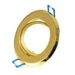 GLOBOSTAR® ORO 77818 Χωνευτή Κινούμενη Βάση για Σποτ MR16 με Ντουί GU10/GU5.3 IP20 - Χρυσό Πλατίνα - Μ9.2 x Π9.2 x Υ2.8cm / Q7.6cm - Image 2