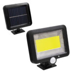 GLOBOSTAR® ZETA 71460 Προβολέας με Ανιχνευτή PIR / Αισθητήρα Κίνησης LED 20W 600lm 120° DC 5V με Φωτοβολταϊκό Panel 5V 1W & Επαναφορτιζόμενη Μπαταρία Li-ion 3.2V 2400mAh Αδιάβροχο IP65 Ψυχρό Λευκό 6000K - Sanan COB Chip - Μαύρο - Μ15 x Π3.5 x Υ13cm - 2 Χρόνια Εγγύηση - Image 2