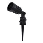 GloboStar® GRASEDO 61613 Καρφωτή Βάση Κήπου με Ντουί E27 για Λάμπα Σποτ PAR38 - Αδιάβροχη IP67 - Υψηλής Αντοχής ABS - VDE Certified - Φ7.6 x Υ43.5cm - Μαύρο - 5 Years Warranty - Image 2