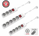 Redpoint ΠΟΛΥΠΡΙΖΟ ΑΣΦΑΛΕΙΑΣ 3 ΘΕΣΕΩΝ ΜΕ ΔΙΑΚΟΠΤΗ+ΚΑΛΩΔΙΟ 3mt 3x1.5 + ΤΡΥΠΕΣ ΓΙΑ ΕΠΙΤΟΙΧΗ ΤΟΠΟΘΕΤΗΣΗ (Κίνα) - Image 3