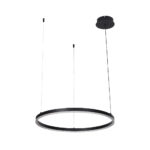 Inlight Κρεμαστό φωτιστικό LED 36W 3CCT (by switch on base) D:80cm (6095-AB-Black) - Image 4