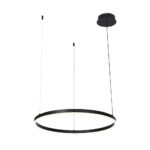Inlight Κρεμαστό φωτιστικό LED 36W 3CCT (by switch on base) D:80cm (6095-AB-Black) - Image 2