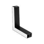 GLOBOSTAR® ALP-CORNER-SIDE90 BRIGHTRAIL 61778 Επιφανειακό / Κρεμαστό Προφίλ Αλουμινίου Γωνία με Λευκό Γαλακτερό Πατητό Κάλυμμα για Ταινίες LED IP20 - Μαύρο Ματ - Μ30 x Π5 x Υ7.5cm - Image 2