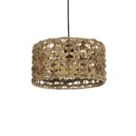 GLOBOSTAR® SAND 204-0160 Boho Κρεμαστό Φωτιστικό Οροφής με Ντουί 1 x E27 AC 220-240V IP20 - Καφέ - Μ30 x Π30 x Υ19cm - Image 2