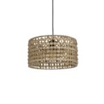GLOBOSTAR® POMEGRANDE 204-0158 Boho Κρεμαστό Φωτιστικό Οροφής με Ντουί 1 x E27 AC 220-240V IP20 - Μπεζ & Καφέ - Μ30 x Π30 x Υ18cm - Image 2