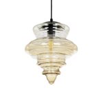 GLOBOSTAR® CORTE 206-0029 Μοντέρνο Κρεμαστό Φωτιστικό Οροφής με Ντουί 1 x E27 AC 220-240V IP20 - Mελί - Μ25 x Π25 x Υ30cm - Image 2