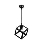 GLOBOSTAR® DISE 203-0274 Μοντέρνο Κρεμαστό Φωτιστικό Οροφής με Ντουί 1 x E27 AC 220-240V IP20 - Μαύρο - Μ28 x Π28 x Υ29cm - Image 2