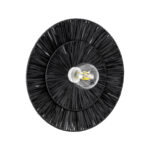 GLOBOSTAR® COLOMBO 02280 Boho Φωτιστικό Τοίχου - Απλίκα με Ντουί 1 x E27 AC 220-240V IP20 - Μαύρο - Μ40 x Π40 x Υ9cm - Image 2