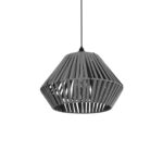 GLOBOSTAR® NUI 205-0065 Boho Κρεμαστό Φωτιστικό Οροφής με Ντουί 1 x E27 AC 220-240V IP20 - Γκρι - M36 x Π36 x Υ27cm - Image 2