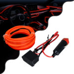 GloboStar® 82206 TUBE 360° Degree Διακοσμητική EL-Wire Neon Αυτοκινήτου Κορδόνι ΣΕΤ 3m 1W/3m 30lm/m 360° DC 12V με Βύσμα Αναπτήρα Αυτοκινήτου Αδιάβροχη IP68 Κόκκινο - Image 2