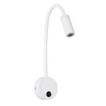 GLOBOSTAR® GOOSE 61688 Μοντέρνο Φωτιστικό Τοίχου - Απλίκα Ξενοδοχείου Reading Light LED 3W 300lm 36° AC 220-240V IP20 Θερμό Λευκό 2700K - CREE XPE Chip & TÜV SÜD Driver - Λευκό Ματ - Μ6.5 x Π15 x Υ24.5cm - 3 Χρόνια Εγγύηση - Image 2