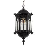 GLOBOSTAR® DARCY 00655 Vintage Κρεμαστό Φωτιστικό Οροφής με Ντουί 1 x E27 AC 220-240V IP20 - Μαύρο - Μ15.5 x Π15.5 x Υ32.5cm - Image 2