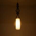 GLOBOSTAR® LILY 01561 Vintage Κρεμαστό Φωτιστικό Οροφής με Ντουί 1 x E27 AC 220-240V IP20 - Μαύρο & Λευκό - Μ20 x Π20 x Υ90cm - Image 3