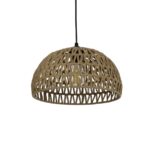 GLOBOSTAR® DARIO 204-0167 Boho Κρεμαστό Φωτιστικό Οροφής με Ντουί 1 x E27 AC 220-240V IP20 - Μπεζ - Μ30 x Π30 x Υ19cm - Image 2