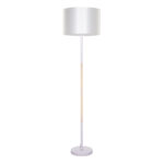 GLOBOSTAR® ASHLEY 00826 Μοντέρνο Επιδαπέδιο Φωτιστικό με Ντουί 1 x E27 AC 220-240V IP20 - Λευκό & Μπεζ - Μ40 x Π40 x Υ145cm - Image 2