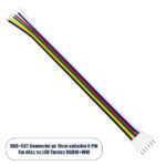 GLOBOSTAR® STRIPCON 70744 Ταχυσύνδεσμος 6 Pin Αρσενικός για Ταινία LED RGBW+WW σε 6 Καλώδια IP20 - Πολύχρωμο - Μ16 x Π1.5 x Υ0.3cm - Image 2