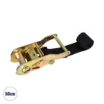 GLOBOSTAR® TREEBASE 90477 Ιμάντας με Καστάνια για Τοποθέτηση Φωτιστικών Σποτ σε κορμό Φυτών & Δέντρων - Μαύρο & Χρυσό - Μ50 x Π7.5 x Υ5cm - Image 2